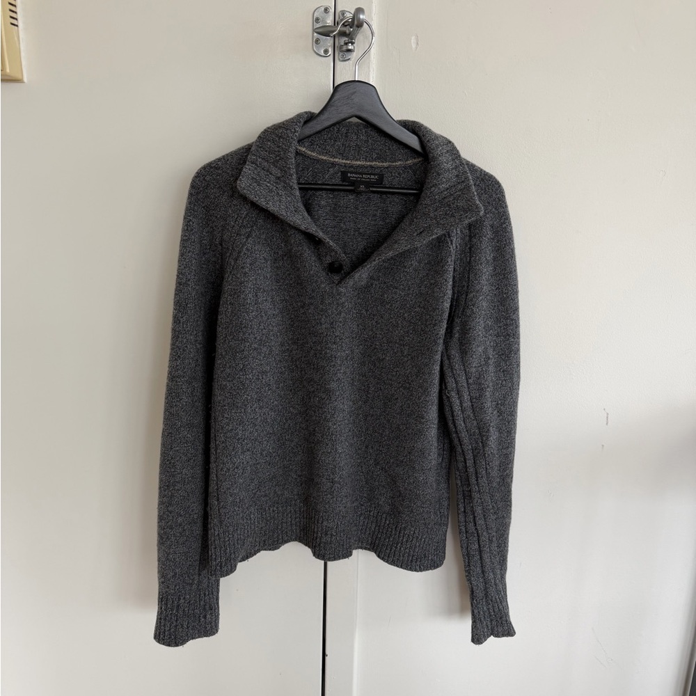 Banana Republic Dark Gray Men's Italian Wool Sweater